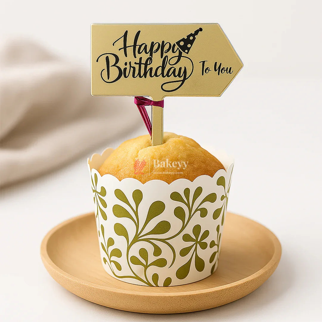 5x6cm | Birthday Topper Set | Paper | Mixed Designs | 18pcs