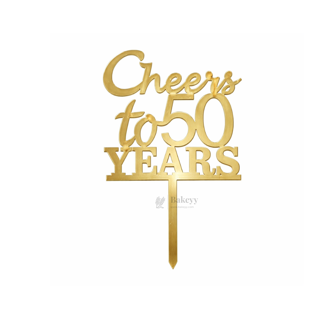 4 Inch | Gold Milestone Celebration Cake Topper | Timeless Birthday & Anniversary | Pack of 5