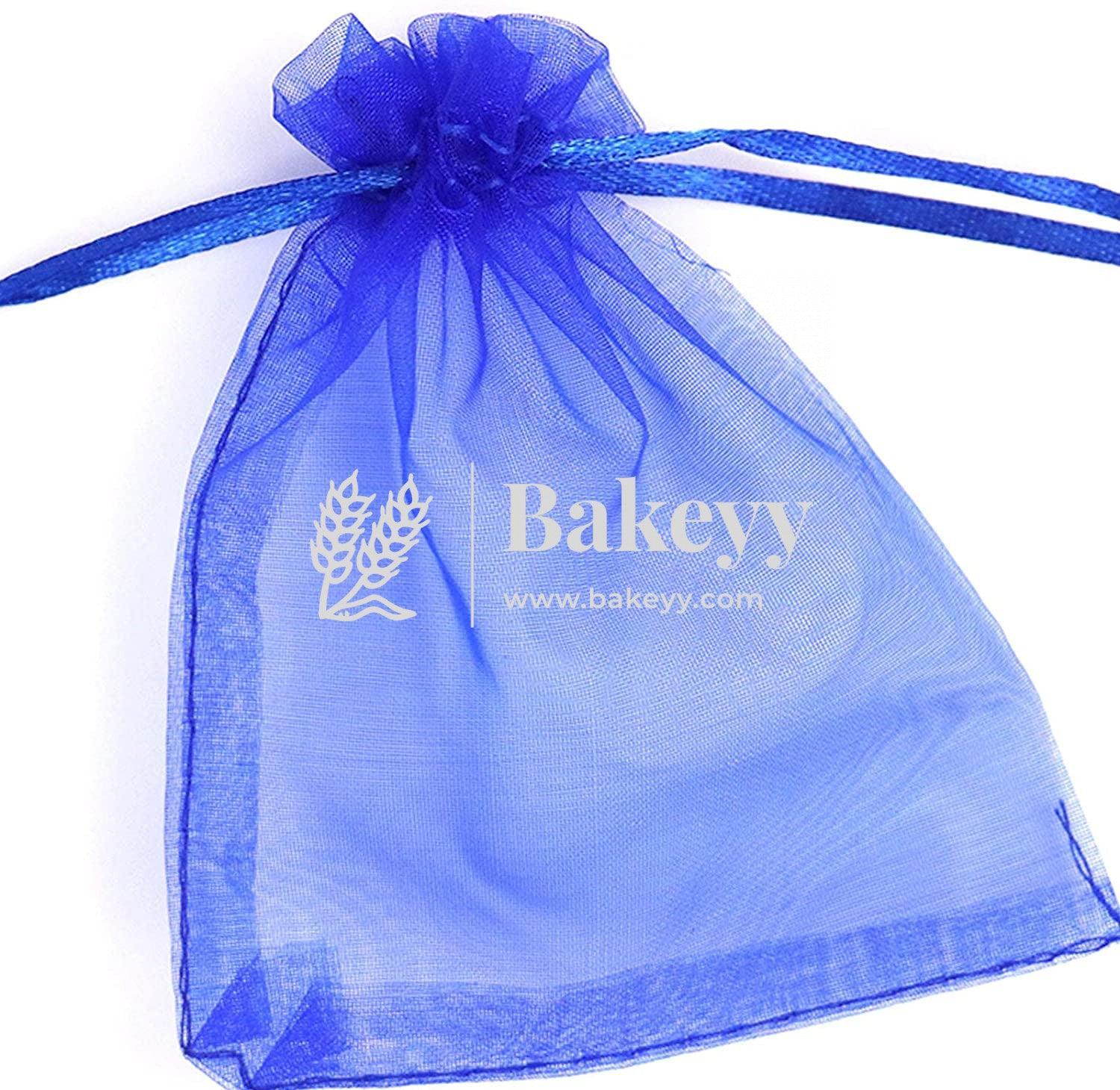 Royal Blue Organza Potli Bags