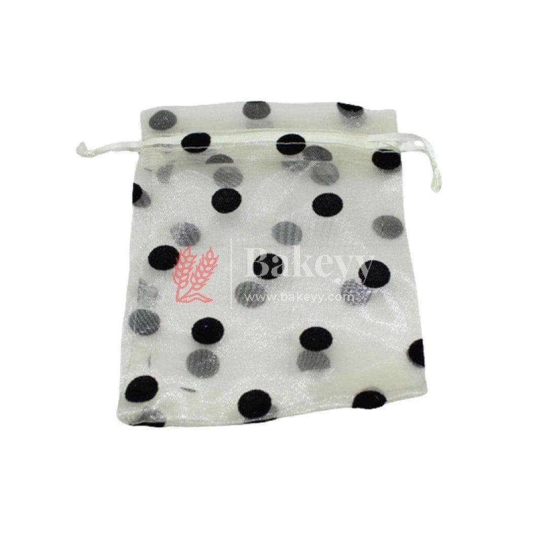 10x14 CM | Big Polka Dots Organza Potli Bags | Pack of 100 | Light Yellow Color | Candy Bag - Bakeyy.com - India - 10x14 CM | Big Polka Dots Organza Potli Bags | Pack of 100 | Light Yellow Color | Candy Bag - Default Title