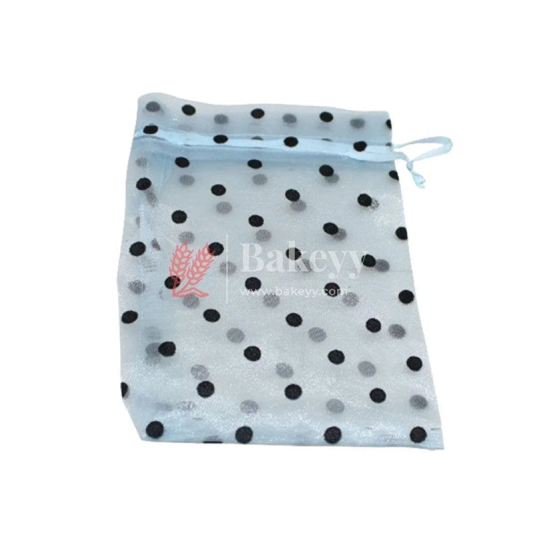 4x6-inch-or-polka-dots-organza-potli-bags-or-pack-of-100-or-light-blue-color-or-candy-bag-bakeyy-com-1 - Bakeyy.com