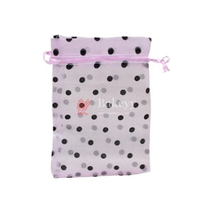 4x6-inch-or-polka-dots-organza-potli-bags-or-pack-of-100-or-light-pink-color-or-candy-bag-bakeyy-com-2 - Bakeyy.com