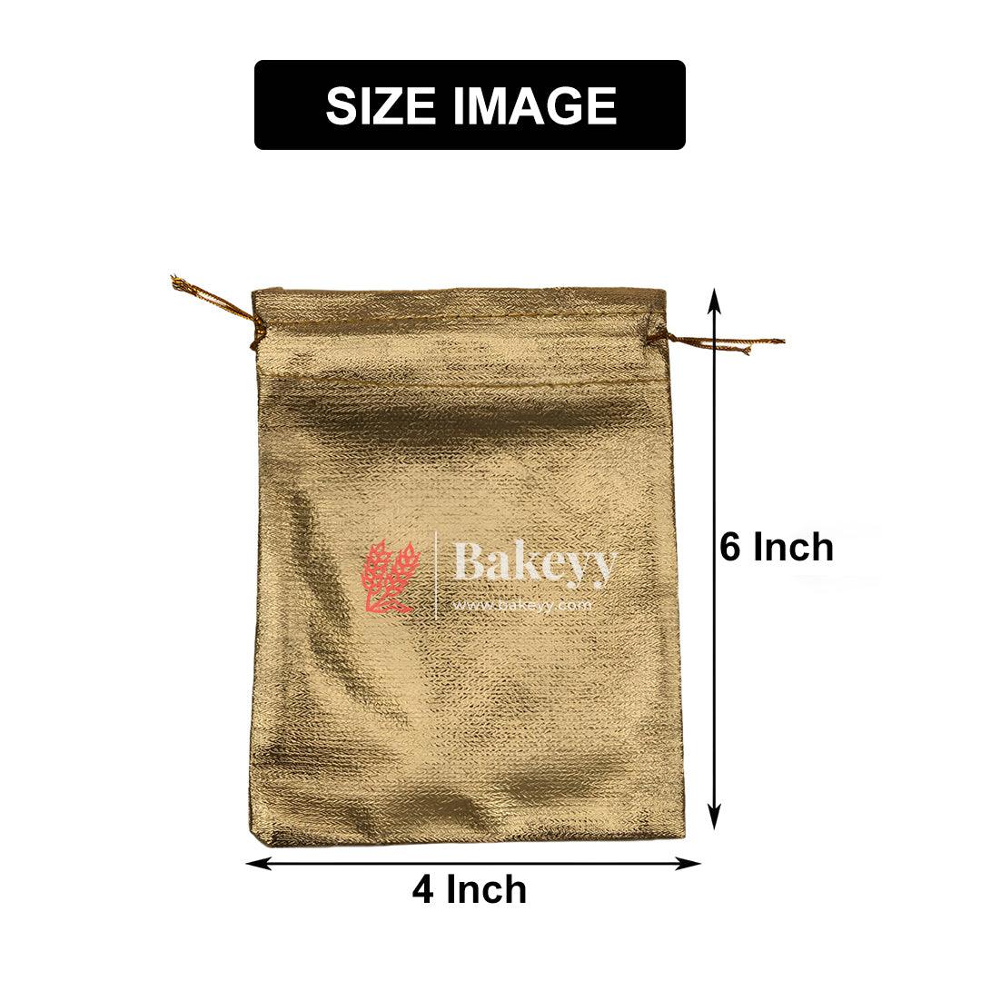 4x6 Inch Gold Drawstring Organza Jewelry Pouches Wedding Party Christmas Favor Gift Candy Chocolate Bags| Premium Gold Metallic Drawstring Gift Bags – Versatile and Stylish Packaging |Pack of 50| - Bakeyy.com - India - 4x6 Inch Gold Drawstring Organza Jewelry Pouches Wedding Party Christmas Favor Gift Candy Chocolate Bags| Premium Gold Metallic Drawstring Gift Bags – Versatile and Stylish Packaging |Pack of 50| - Default Title