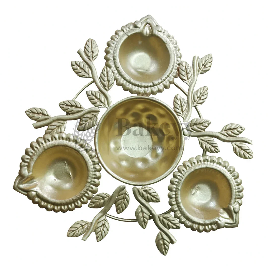 Leaf Design Decorative Urli | 1 Piece - Bakeyy.com - India - Leaf Design Decorative Urli | 1 Piece - Default Title