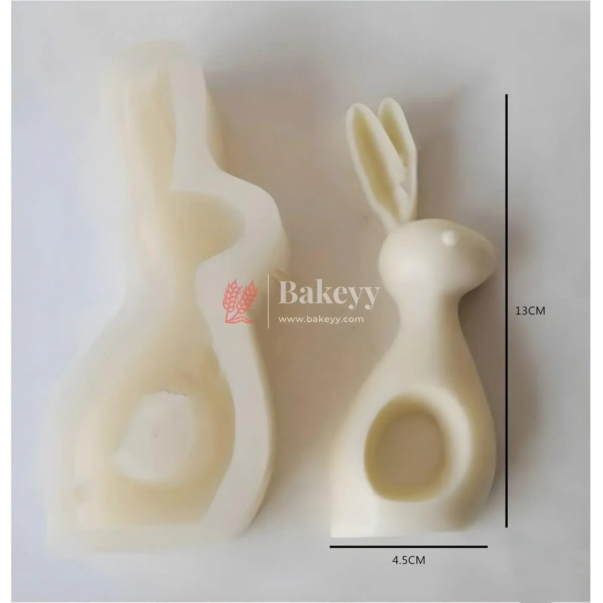 Right face Rabbit Shape Silicon Candle Moulds - Bakeyy.com - India - Right face Rabbit Shape Silicon Candle Moulds - Default Title