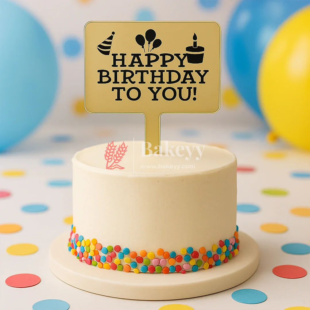 5x6cm | Birthday Topper Set | Paper | Mixed Designs | 18pcs