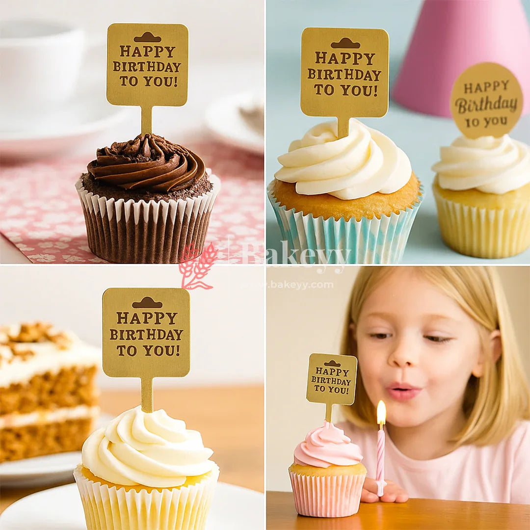 5x6cm | Birthday Topper Set | Paper | Mixed Designs | 18pcs