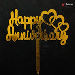 5 Inch | Happy Anniversary Cake Topper | Pack of 1