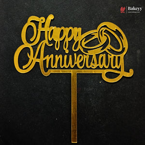 5 Inch | Happy Anniversary Cake Topper | Pack of 1