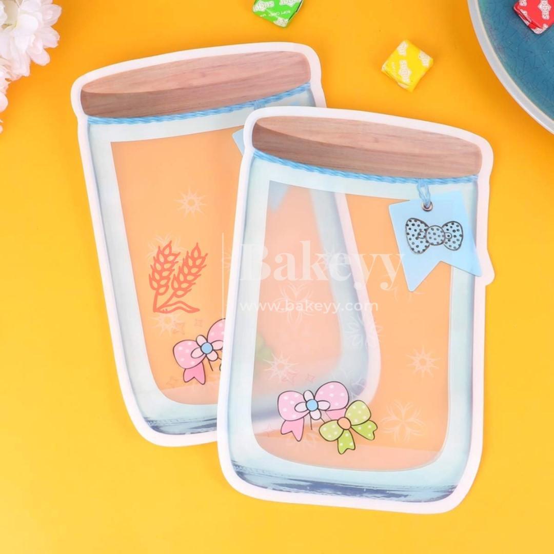100 gm | Zip Lock Pouch | Blue Jar Designed |13.5 x 19.5 CM | Standing Pouch | Pack of 50 - Bakeyy.com - India - 100 gm | Zip Lock Pouch | Blue Jar Designed |13.5 x 19.5 CM | Standing Pouch | Pack of 50 - 13.5x19.5 cm / 100 gm