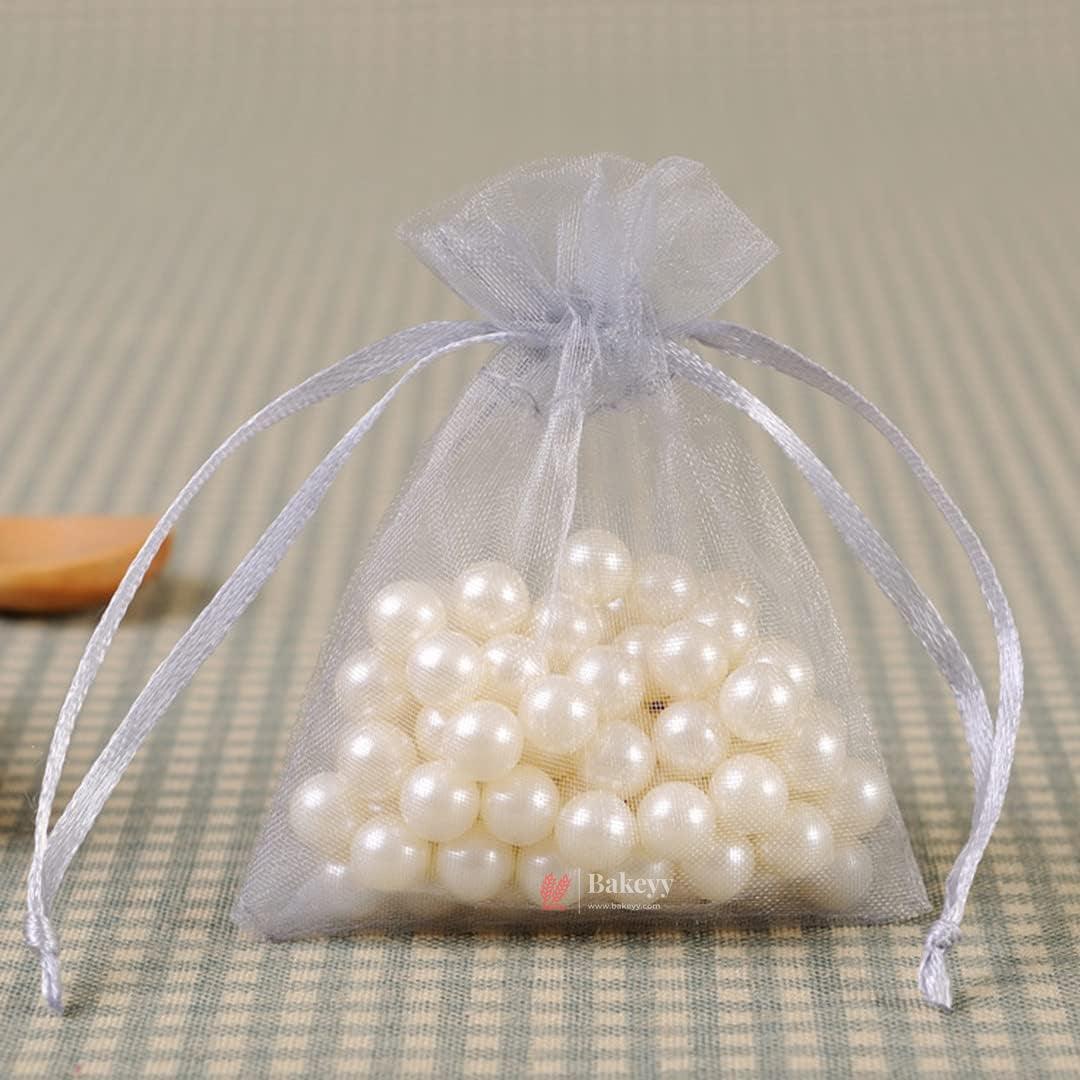 Grey Colour Organza Potli Bag