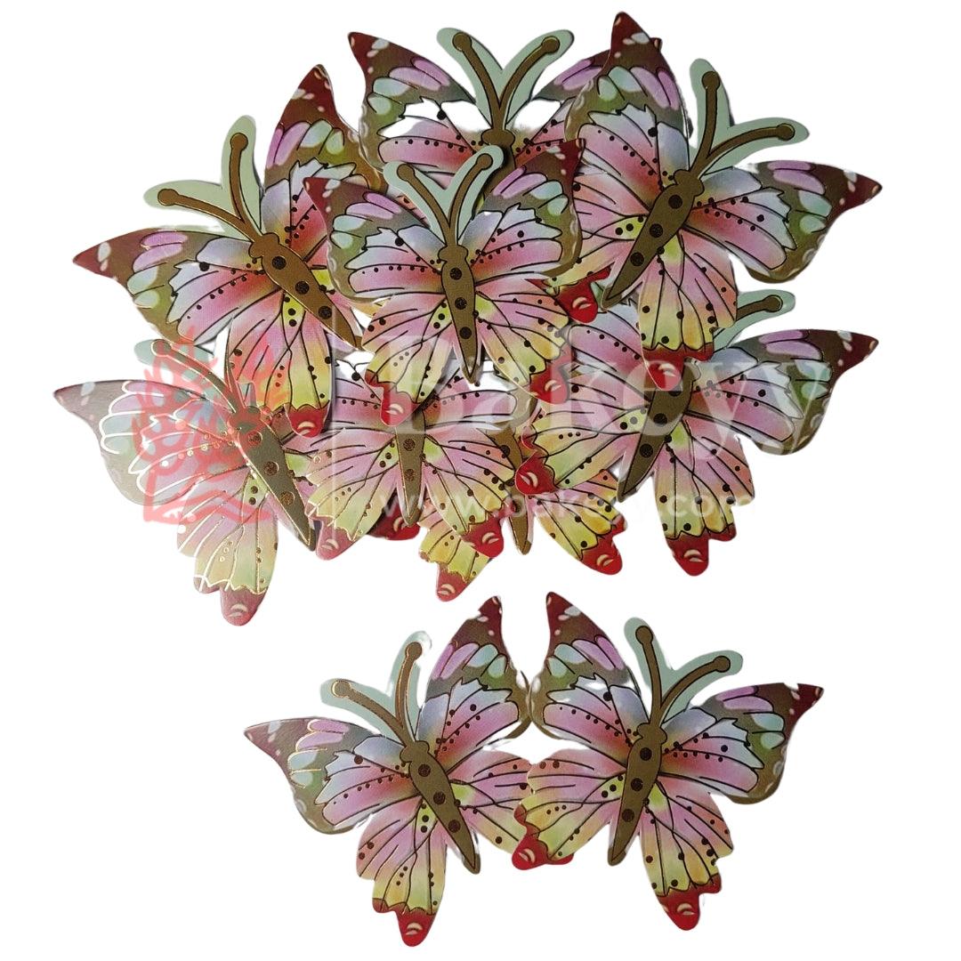 Dark Green| Mystic Butterfly toppers| Pack of 10 toppers| Butterfly with golden lining - Bakeyy.com - India - Dark Green| Mystic Butterfly toppers| Pack of 10 toppers| Butterfly with golden lining - Default Title