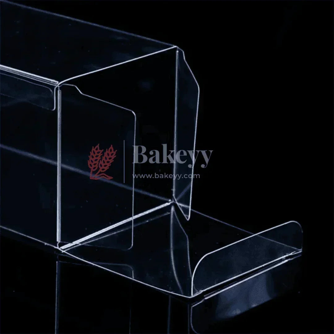 8x8x12 cm || PVC Transparent Foldable Plastic Gift Boxes || Pack of 10 || Perfect for Gifts, Party Favors, and Event Displays|| - Bakeyy.com - India - {{ variant.name }}