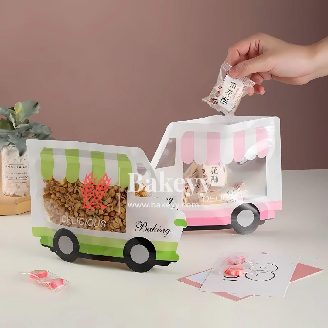 Food Truck Shaped Stand Up Pouch with Zip Lock| Cute & Reusable |Packaging for Snacks and Treats |Pack Of 50| - Bakeyy.com - India - Food Truck Shaped Stand Up Pouch with Zip Lock| Cute & Reusable |Packaging for Snacks and Treats |Pack Of 50| - Default Title