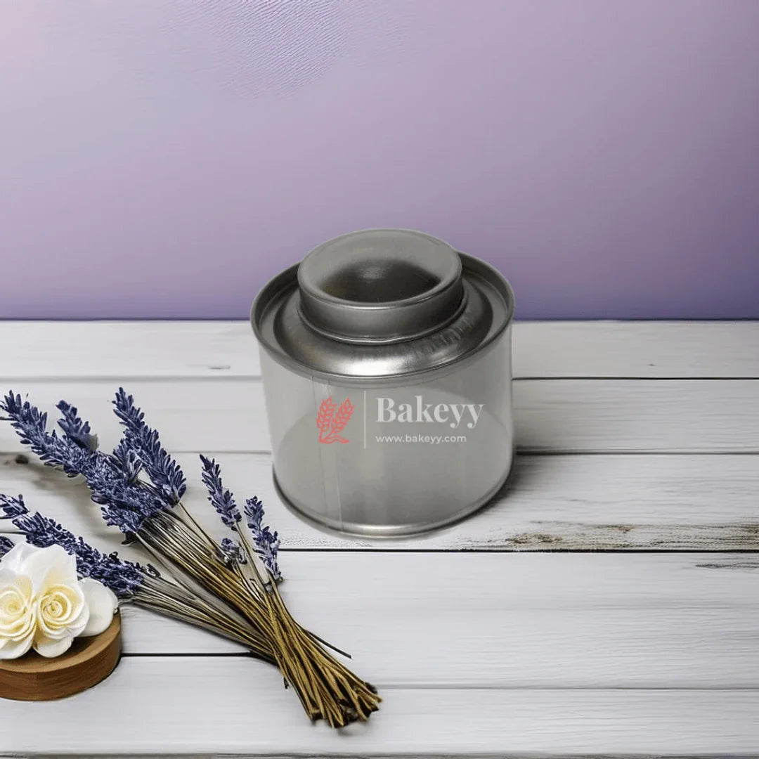 Transparent Round Tin Boxes with Metal Lids | Pack of 12 | Mixed Colour | Decorative Candle Tin | Candle Holder | Acrylic Box | Storage Tin | - Bakeyy.com - India - Transparent Round Tin Boxes with Metal Lids | Pack of 12 | Mixed Colour | Decorative Candle Tin | Candle Holder | Acrylic Box | Storage Tin | - Default Title