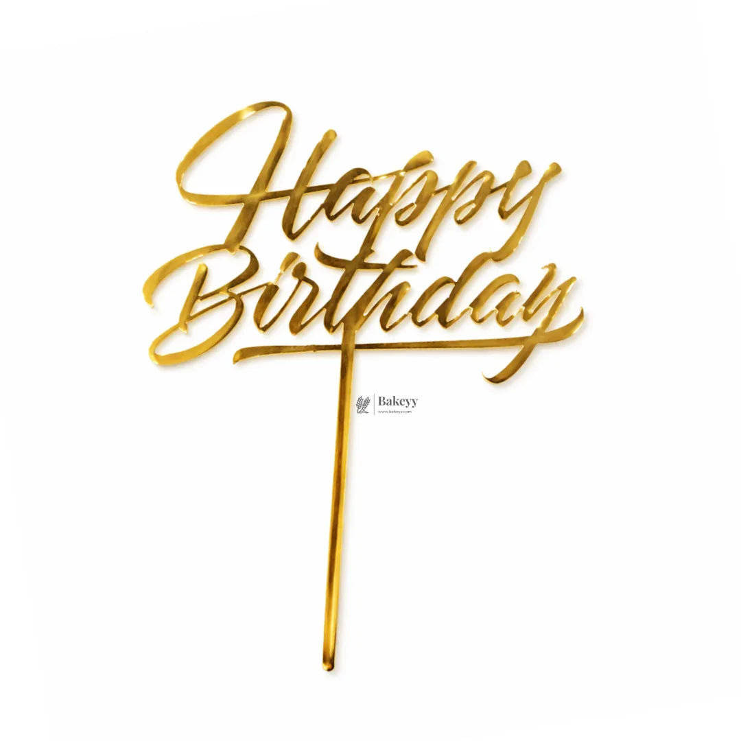 5 Inch Acrylic Cake Topper | Decorative Cake Topper for Celebrations | Assorted designs | Set 2 | Pack of 5