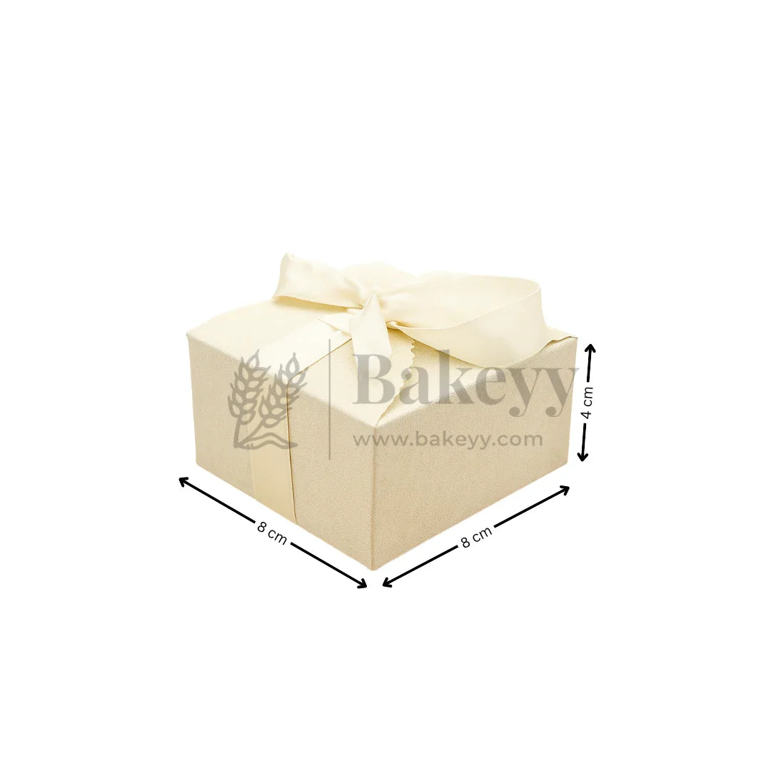 Luxury Gift Box Collection | 10 Pcs with Ribbon | Available in 5 Elegant Colors | Pack of 10 - Bakeyy.com - India - Luxury Gift Box Collection | 10 Pcs with Ribbon | Available in 5 Elegant Colors | Pack of 10 - Cream White / Small