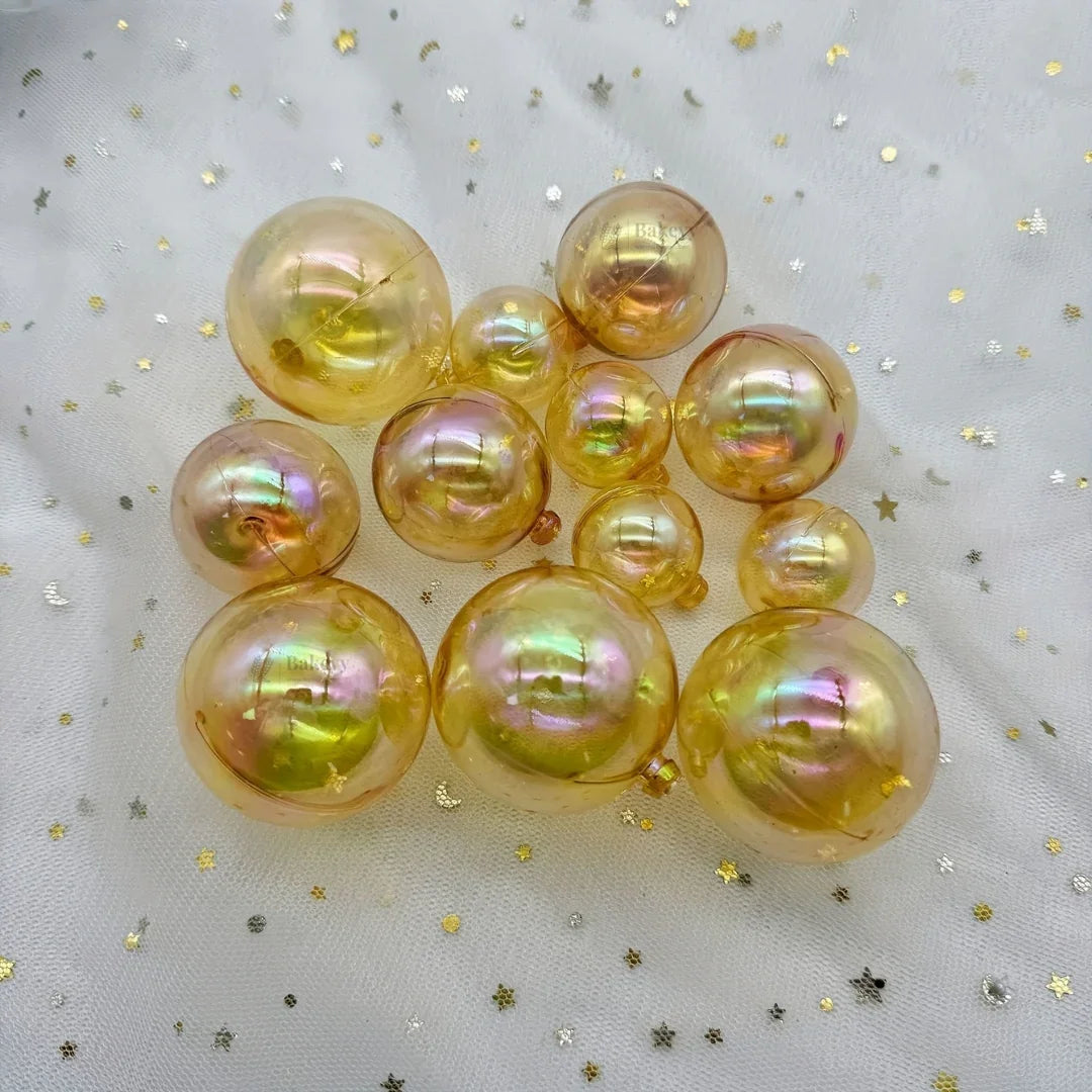 Decorative Transparent Faux Balls for Cake & Party Styling | Cake Décor | Pack of 12