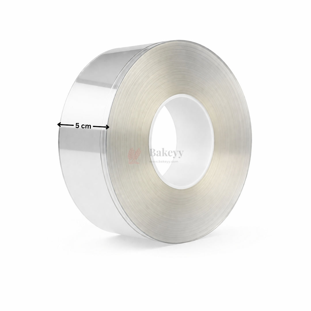 5 cm and 6.5 cm | 2 Sizes | Transparent PVC Pastry Collar Roll | Pack of 1