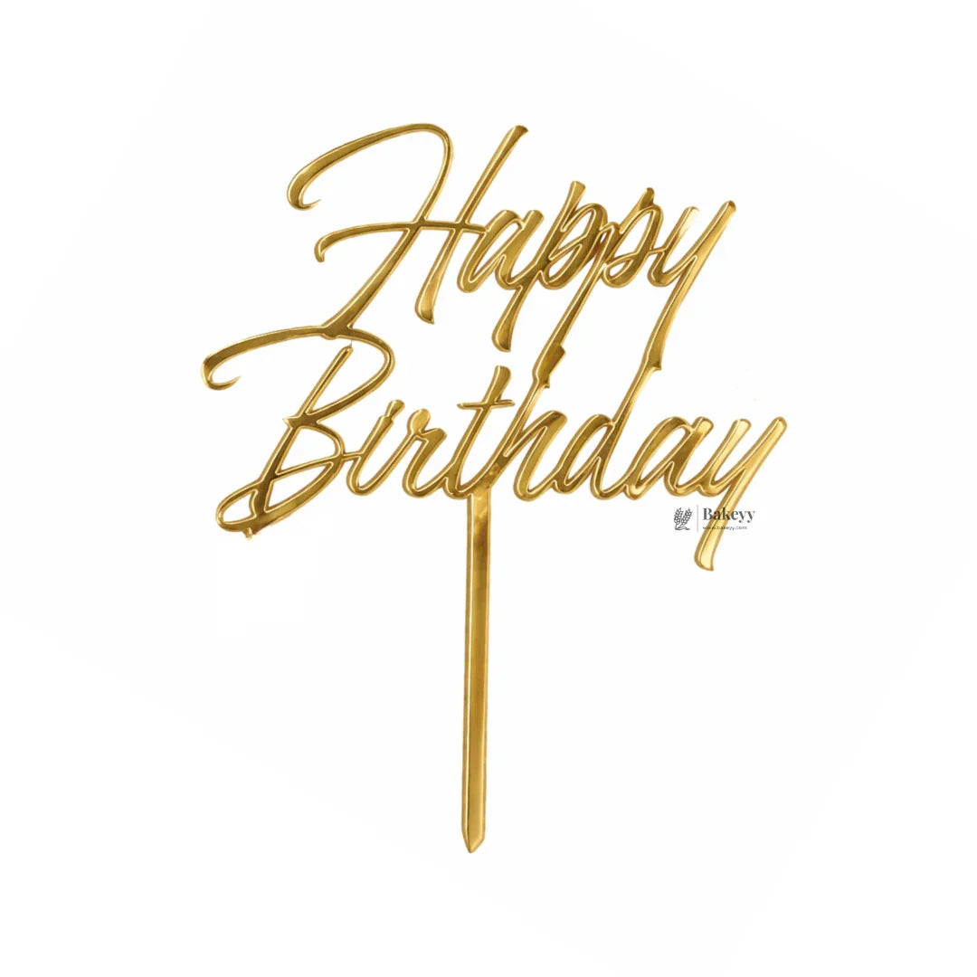 5 Inch Acrylic Cake Topper | Decorative Cake Topper for Celebrations | Assorted designs | Set 1 | Pack of 5