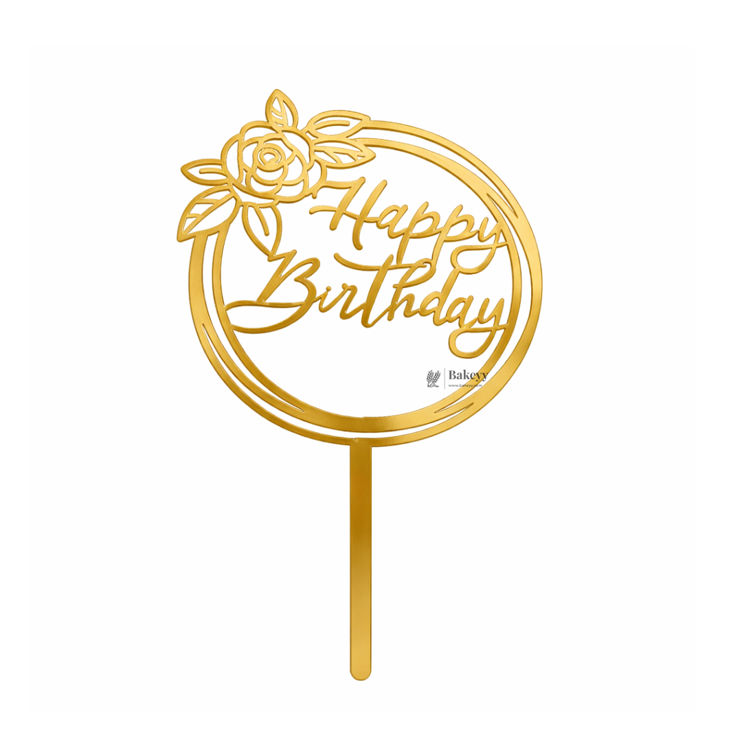 5 Inch Acrylic Cake Topper | Decorative Cake Topper for Celebrations | Assorted designs | Set 2 | Pack of 5