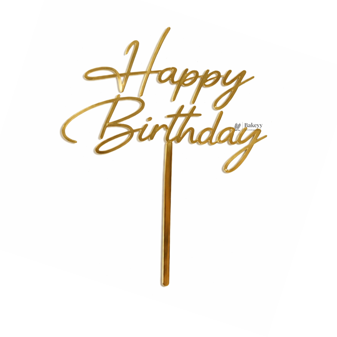 5 Inch Acrylic Cake Topper | Decorative Cake Topper for Celebrations | Assorted designs | Set 1 | Pack of 5