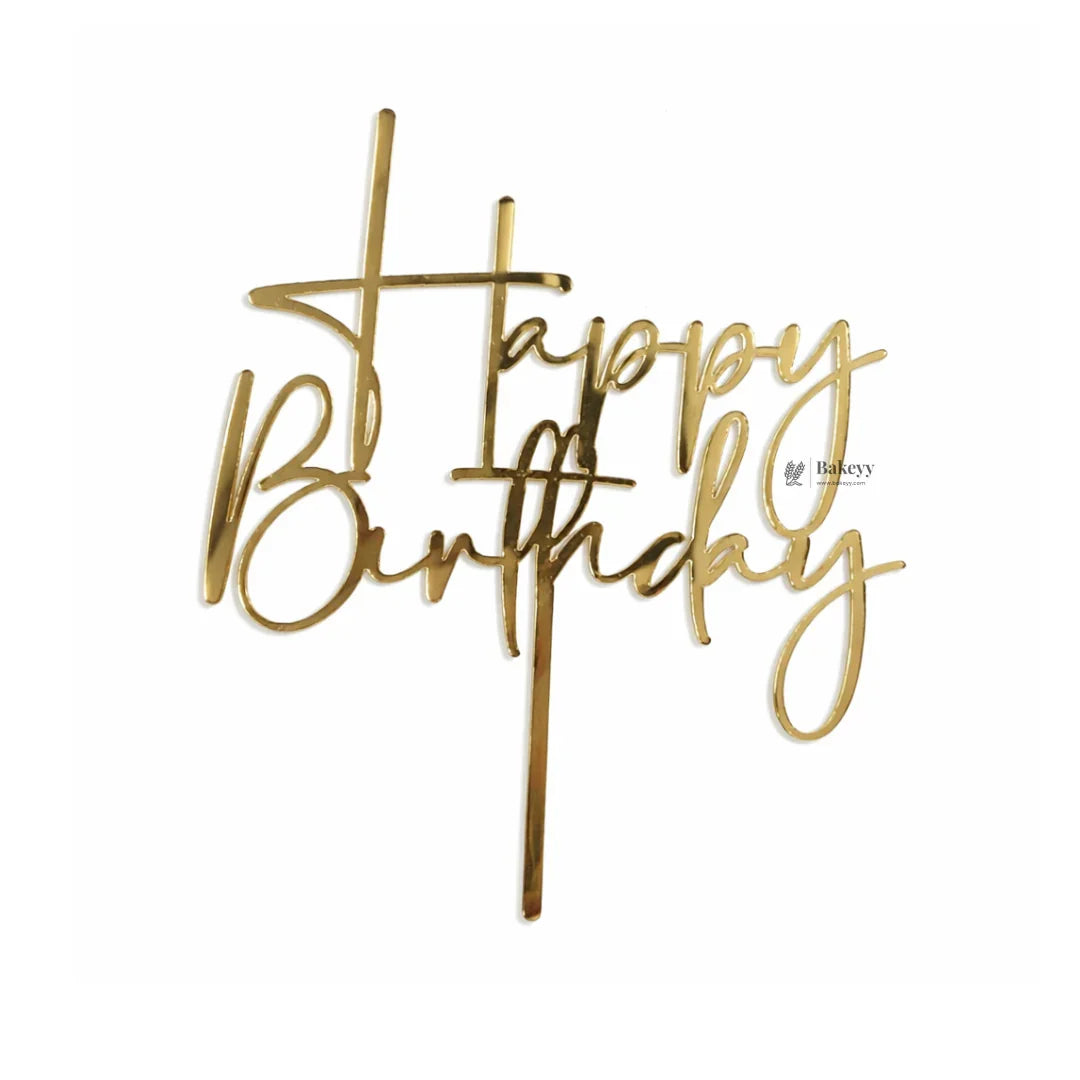 5 Inch Acrylic Cake Topper | Decorative Cake Topper for Celebrations | Assorted designs | Set 1 | Pack of 5