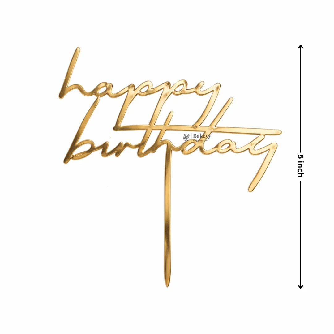 5 Inch Acrylic Cake Topper | Decorative Cake Topper for Celebrations | Assorted designs | Set 1 | Pack of 5