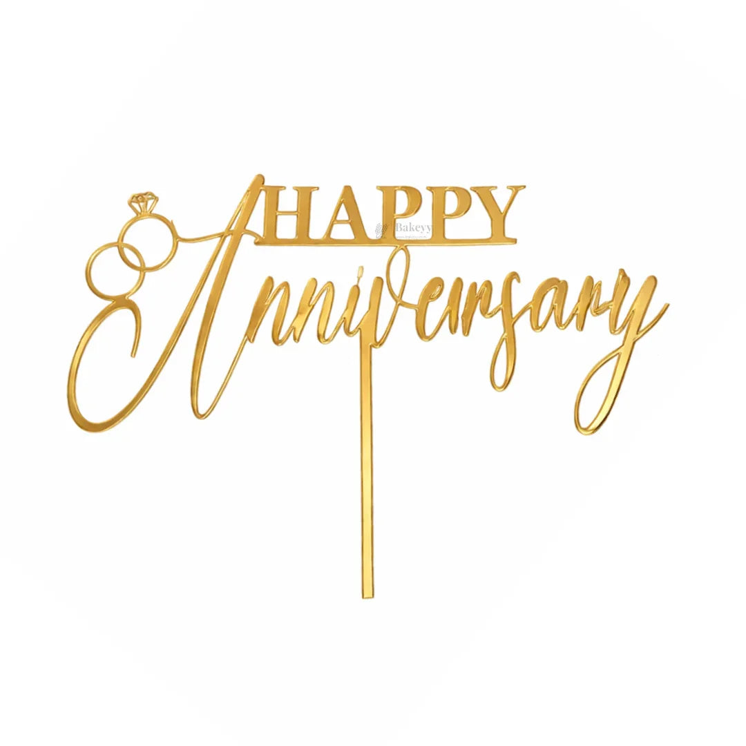 5 Inch | Happy Anniversary Cake Topper | Pack of 5