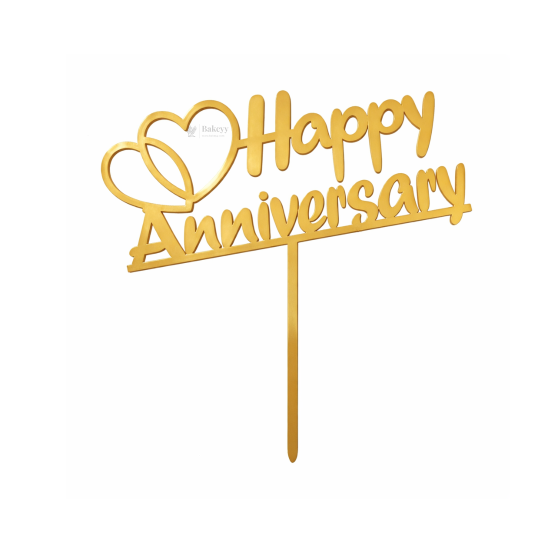 5 Inch | Happy Anniversary Cake Topper | Pack of 5
