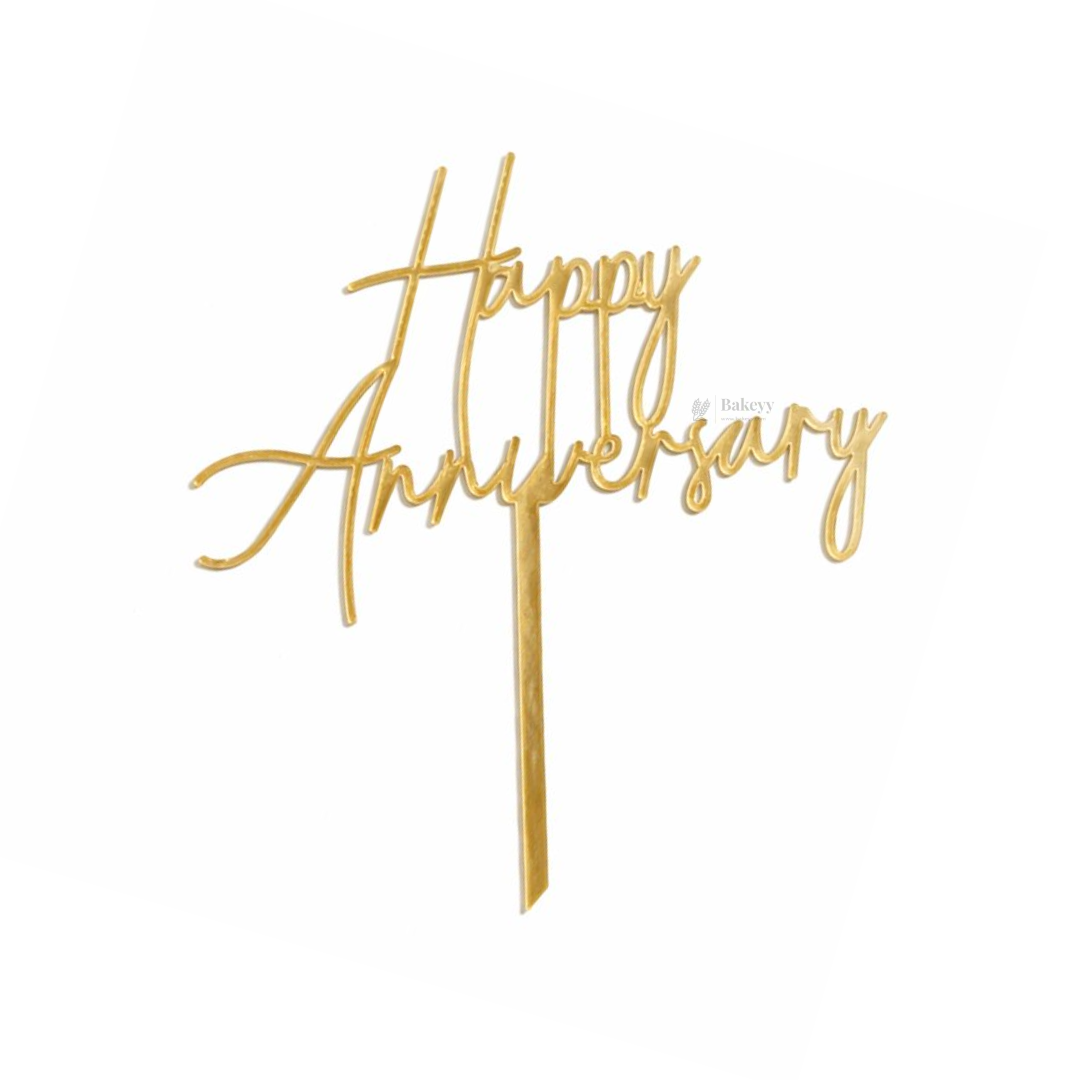5 Inch | Happy Anniversary Cake Topper | Pack of 5