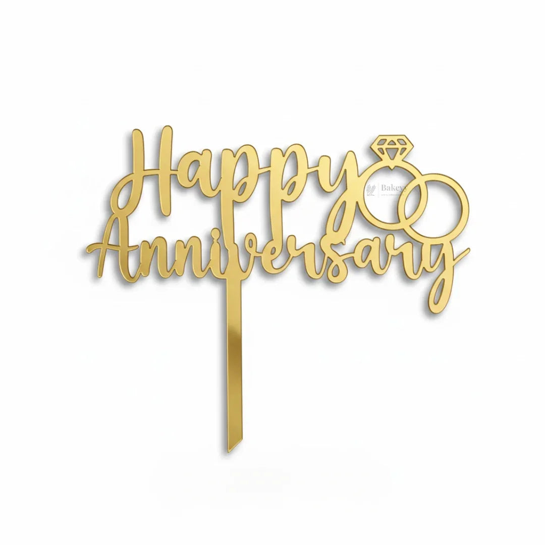 5 Inch | Happy Anniversary Cake Topper | Pack of 5