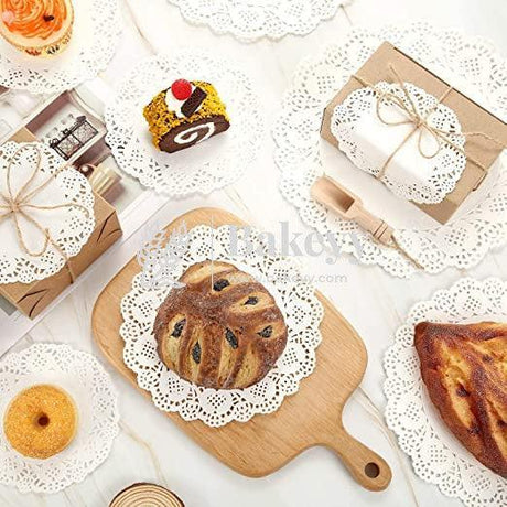 6.5 Inch Doilies Paper | Pack Of 100 | Round Decorative Paper Placemats for Desert | Tableware Decoration | Lace Doilys - Bakeyy.com - India - 6.5 Inch Doilies Paper | Pack Of 100 | Round Decorative Paper Placemats for Desert | Tableware Decoration | Lace Doilys - Default Title