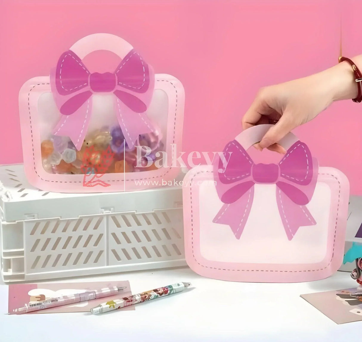 Gift Shape Bags | Fancy Zip Lock Pouches | Available in 2 Colors | Pack of 20