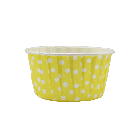 6240 Polka Dot yellow Muffin Cup | Curl Edge | Cupcake Liner | Extra Large | Pack of 100 - Bakeyy.com - India - 6240 Polka Dot yellow Muffin Cup | Curl Edge | Cupcake Liner | Extra Large | Pack of 100 - Default Title