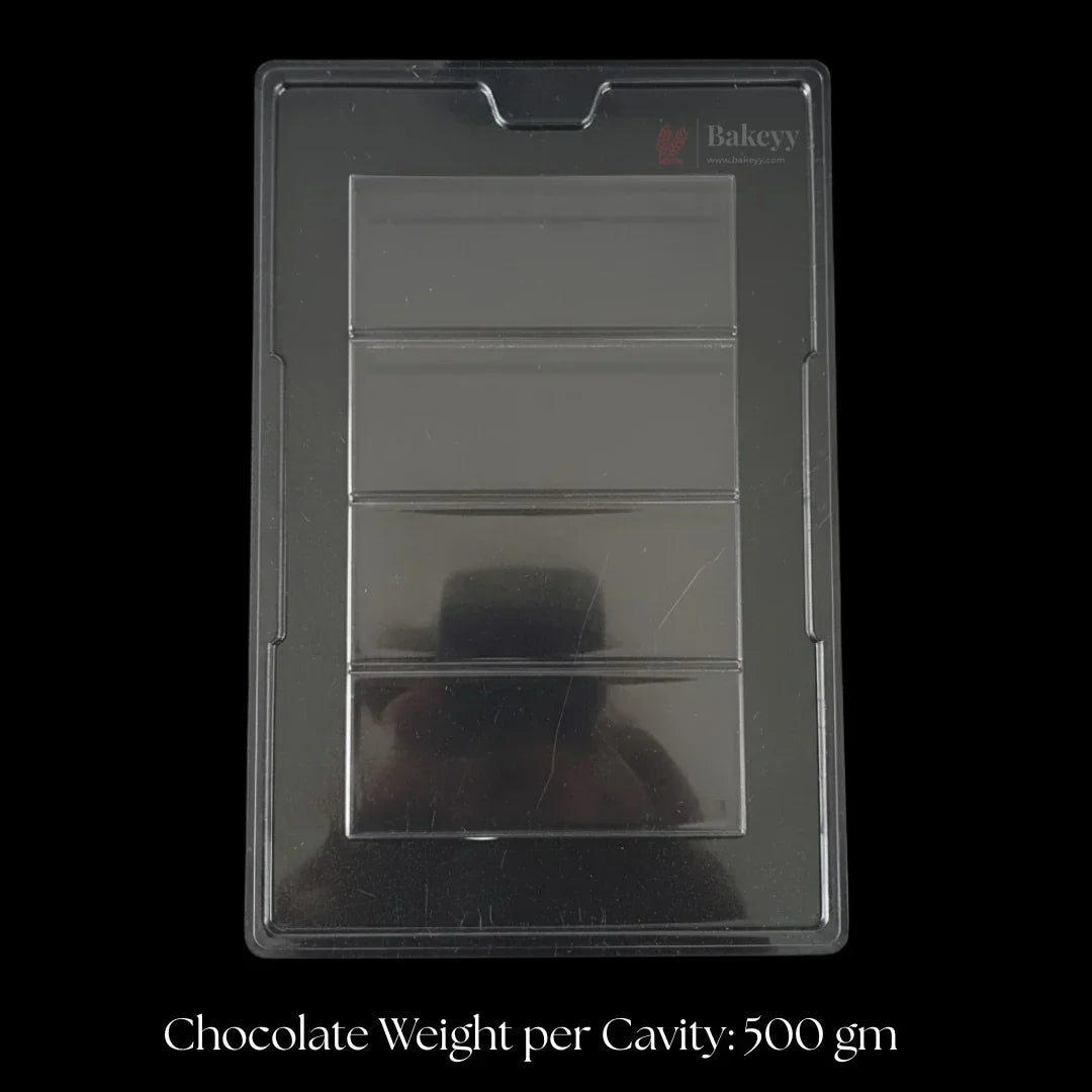 655 | Chocolate Bar Mould – 4 Cavity Cacao Mould