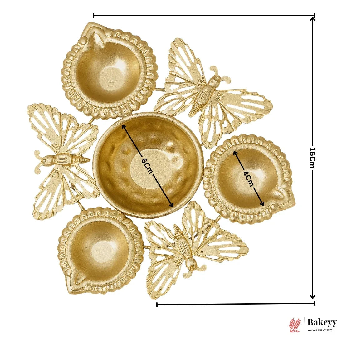 Butterfly Design Decorative Urli | 1 Piece