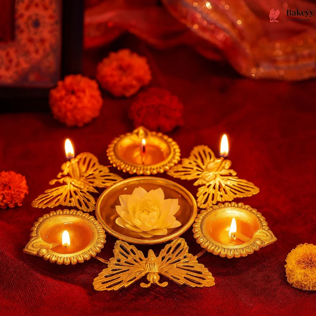 Butterfly Design Decorative Urli | 1 Piece