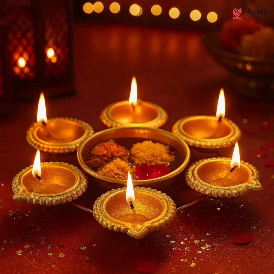 6 Diya Decorative Urli | 1 Piece