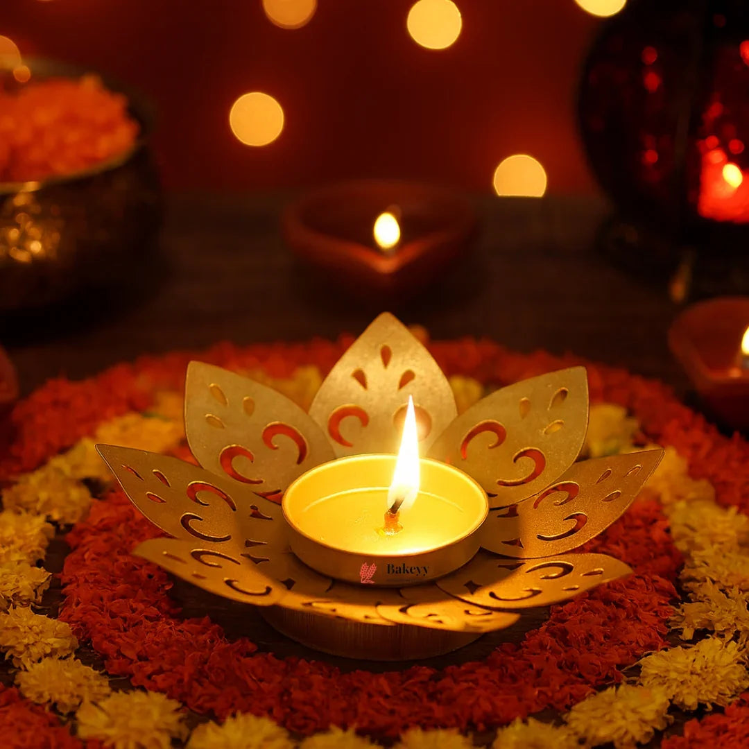 Jali Design 1 |Leaf Candle Holder | 1 Piece