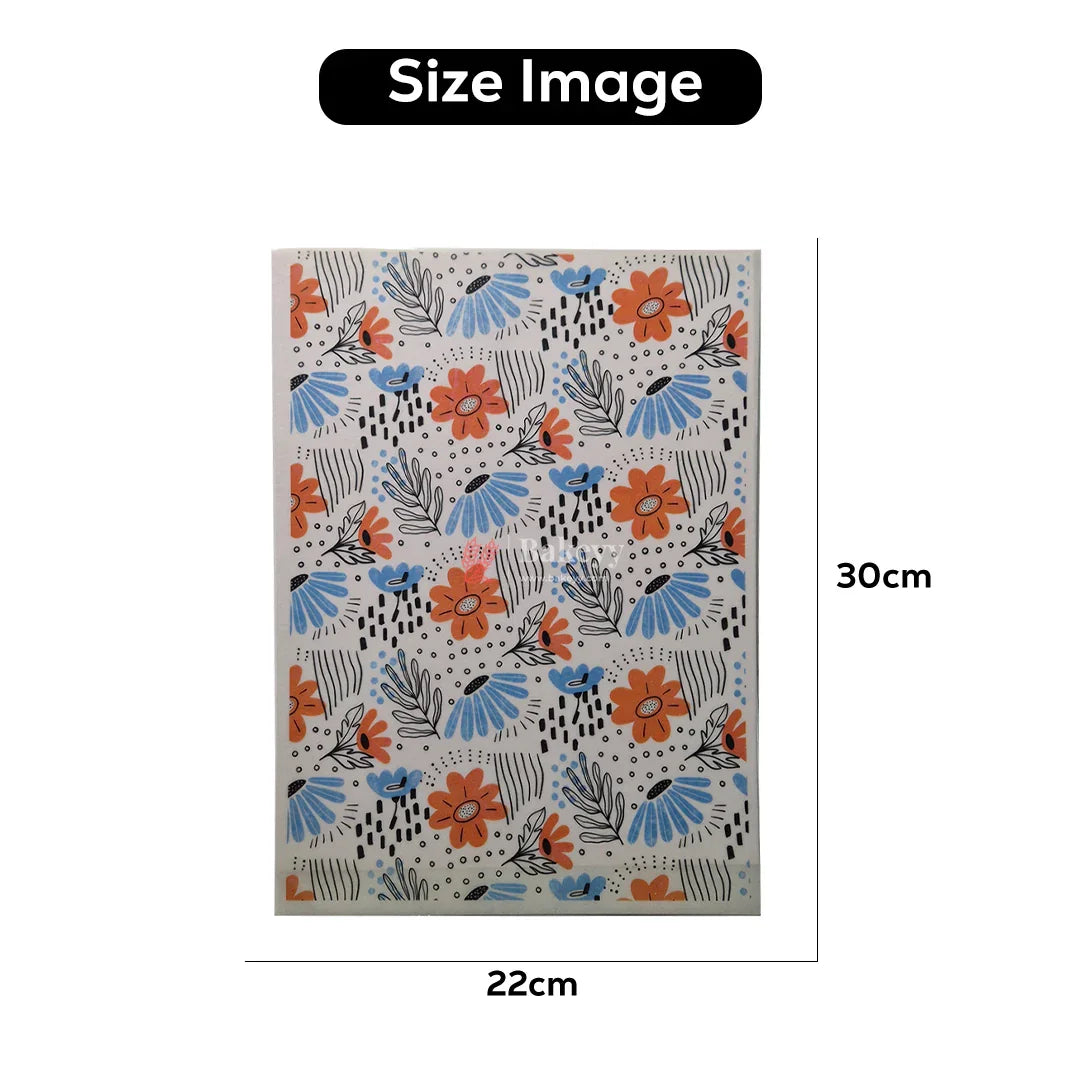 Colorful Edible Wafer Sheet – Modern Floral Art Print | Pack Of 1