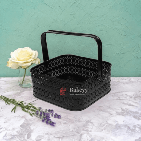 Hamper Basket For Gifting Square |Black Colour | Stylish and Durable Storage Solution| Hamper Basket For Gifting - Bakeyy.com - India - Hamper Basket For Gifting Square |Black Colour | Stylish and Durable Storage Solution| Hamper Basket For Gifting - Default Title