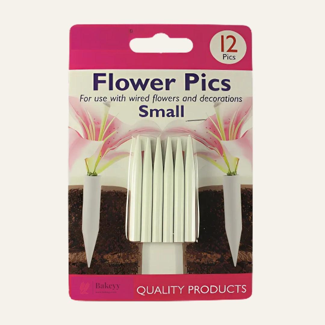Small Flower Picks, White | Artificial Flower Holder| Pack of 12 - Bakeyy.com - India - Small Flower Picks, White | Artificial Flower Holder| Pack of 12 - Default Title