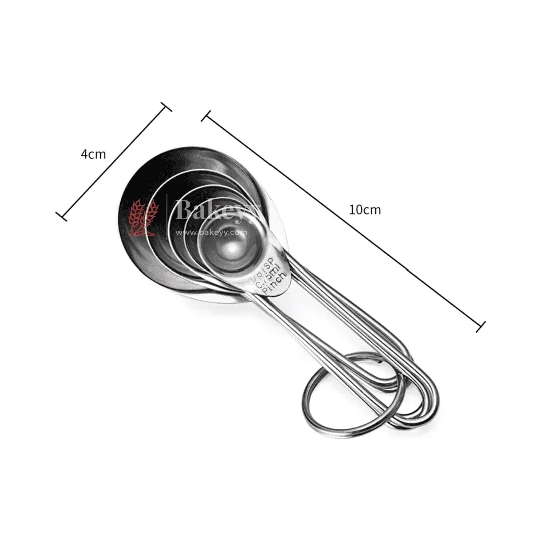 Stainless Steel Measuring Spoon Set | 5-Piece Precision Measuring Tools | - Bakeyy.com - India - Stainless Steel Measuring Spoon Set | 5-Piece Precision Measuring Tools | - Default Title