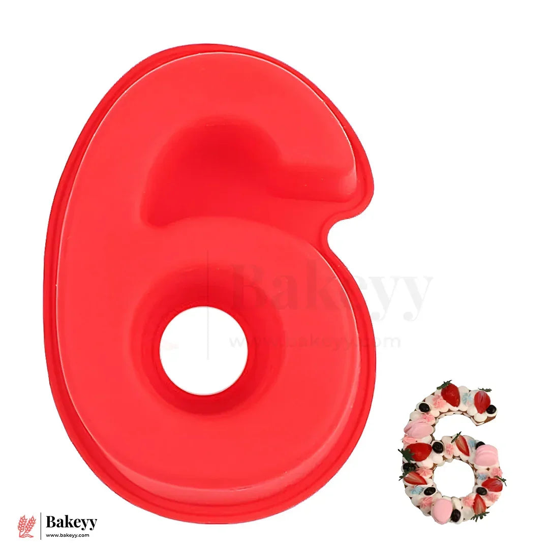 Silicone Number 6 Cake Mold – Non-Stick, Heat Resistant, Multipurpose Baking Mould (Pack Of 1) - Bakeyy.com - India - Silicone Number 6 Cake Mold – Non-Stick, Heat Resistant, Multipurpose Baking Mould (Pack Of 1) - Default Title