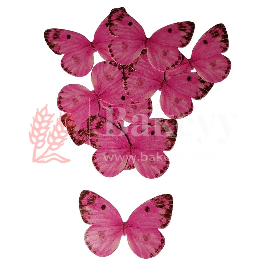 10 pcs Speckled Charm Butterfly Cake Topper – 6.5x4 cm – 6 Vibrant Colour Options for Decorative Cakes - Bakeyy.com - India - 10 pcs Speckled Charm Butterfly Cake Topper – 6.5x4 cm – 6 Vibrant Colour Options for Decorative Cakes - G7-Pink