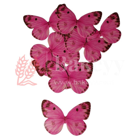 10 pcs Speckled Charm Butterfly Cake Topper – 6.5x4 cm – 6 Vibrant Colour Options for Decorative Cakes - Bakeyy.com - India - 10 pcs Speckled Charm Butterfly Cake Topper – 6.5x4 cm – 6 Vibrant Colour Options for Decorative Cakes - G7-Pink
