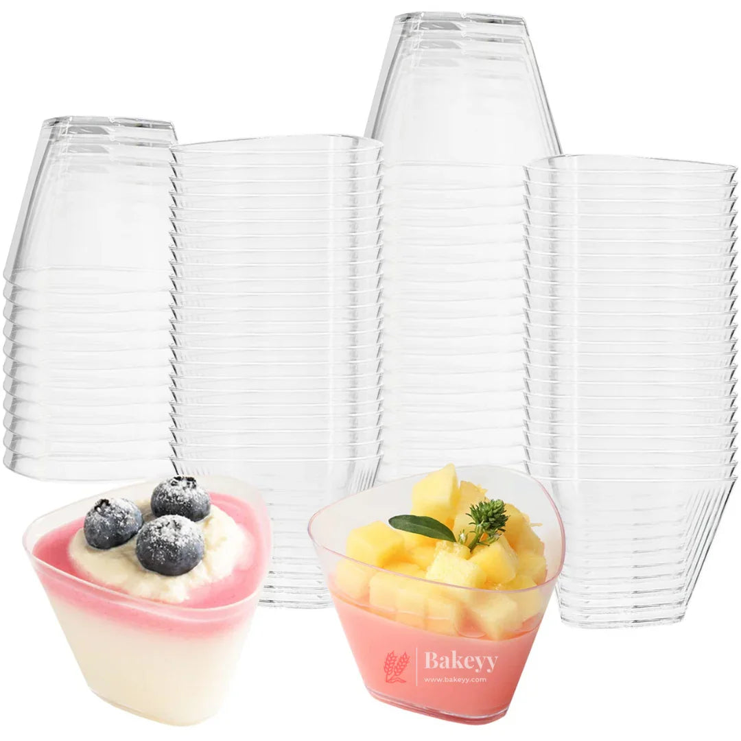 Clear Acrylic Dessert Cup | Pack Of 35 | D5 - Bakeyy.com - India - Clear Acrylic Dessert Cup | Pack Of 35 | D5 - Default Title