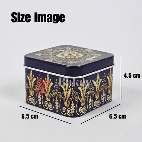 Matka Tin | Square Shaped Decorative Boxes | Pack Of 12 | Candle Tin Box | Different Designs | (Copy) - Bakeyy.com - India - {{ variant.name }}