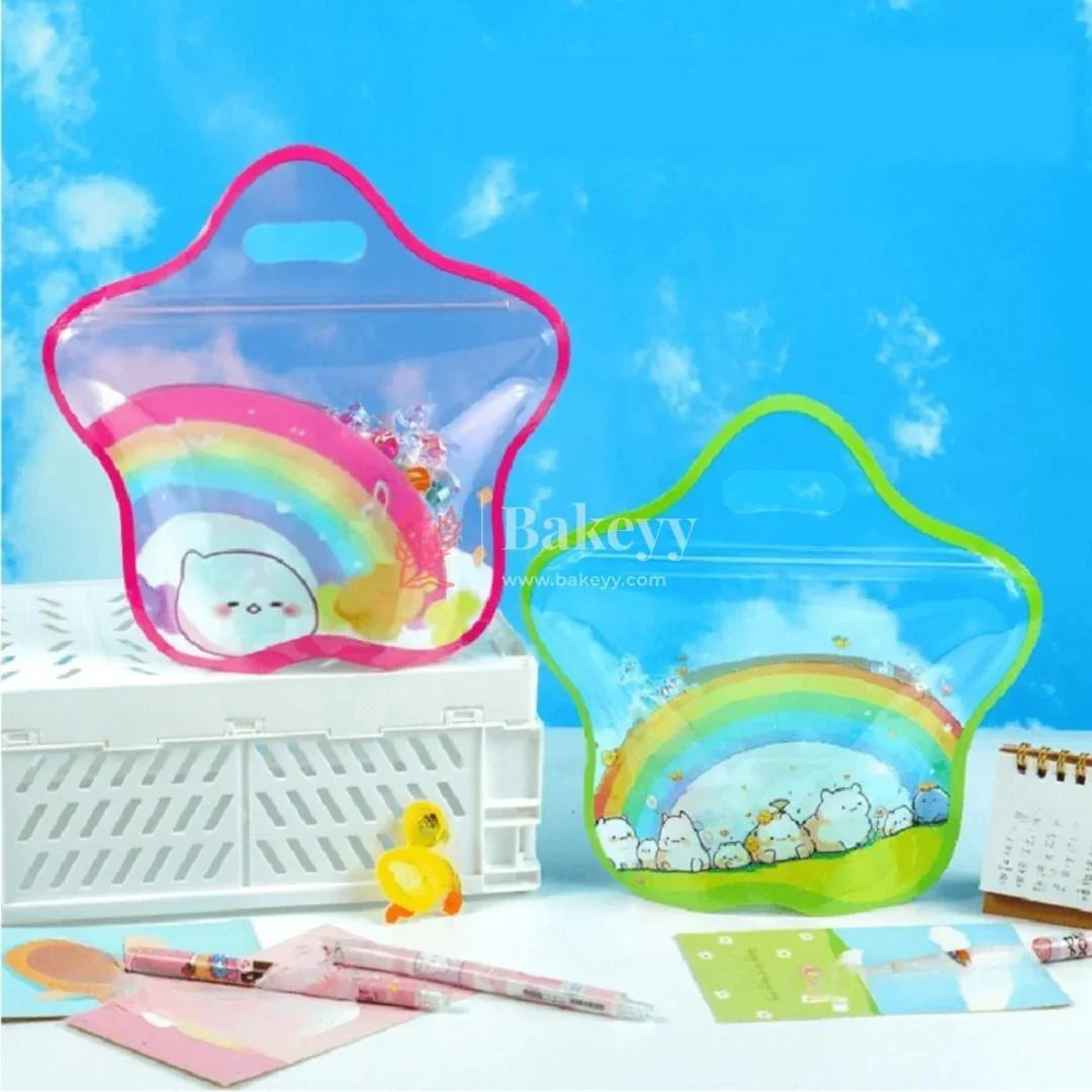 Star Shape | Fancy Zip Lock Pouches | 2 Colors in 1 Packet | Pack of 25
